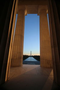 Archway against clear sky