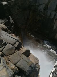 Scenic view of waterfall