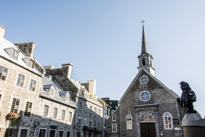 Low angle view of buildings against sky