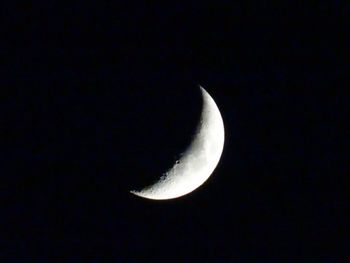 Low angle view of moon in sky