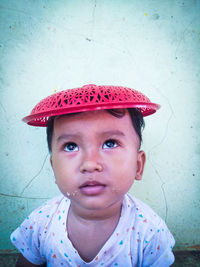 Portrait of cute girl looking away