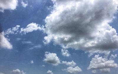 Low angle view of clouds in sky