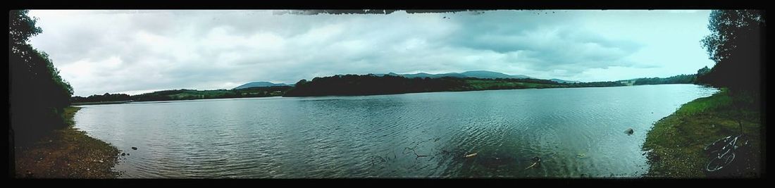 Panoramic view of lake against sky