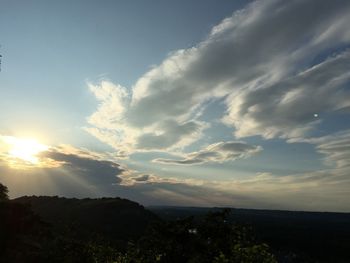 Scenic view of landscape against sky during sunset