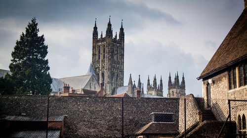 Panoramic view of buildings against sky