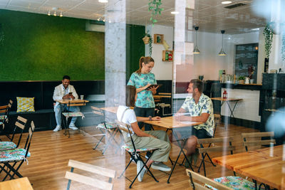 Group of people at restaurant