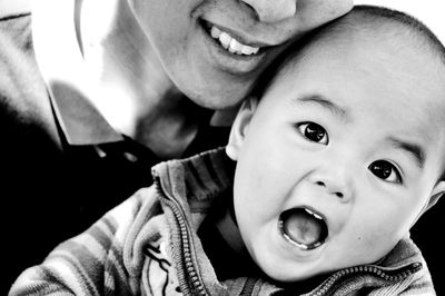 Close-up portrait of cute baby