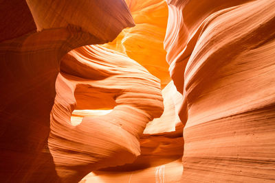 View of rock formations in desert