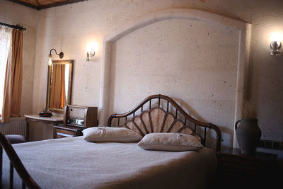 Table and chairs in bedroom at home