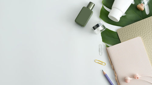 High angle view of pen on table