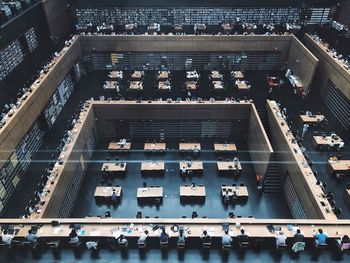 High angle view of computer keyboard