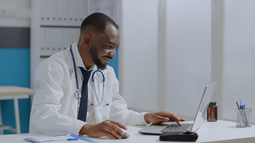 Doctor working at clinic