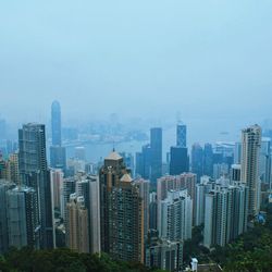 View of skyscrapers in city