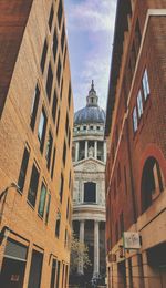 Low angle view of building against sky