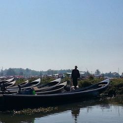 View of river against clear sky