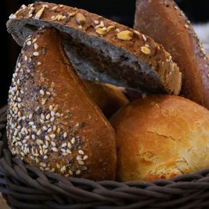 Close-up of bread in basket