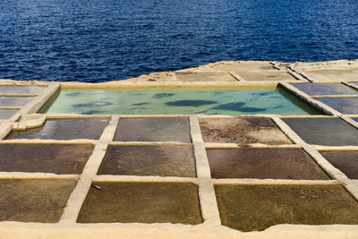 High angle view of swimming pool