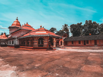 Exterior of historic building against sky