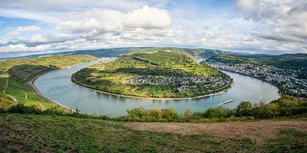 Scenic view of river against sky