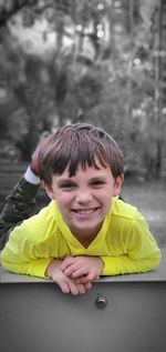 Portrait of boy smiling