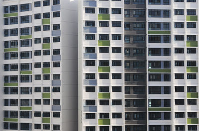 Full frame shot of residential building in singapore