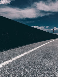 Road against cloudy sky