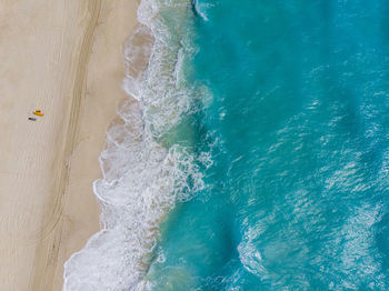 High angle view of beach