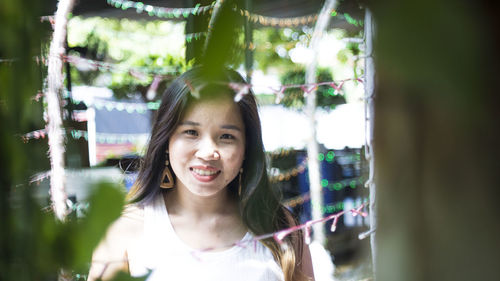 Portrait of smiling young woman