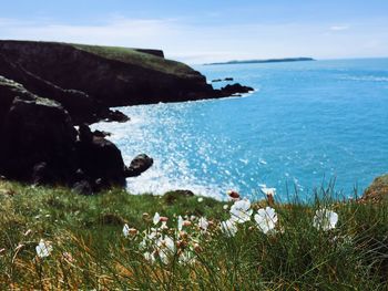 Scenic view of sea against sky