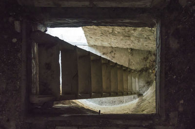 Interior of abandoned building