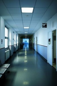 Empty corridor of building