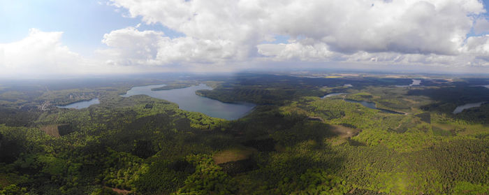 Aerial view of landscape against sky