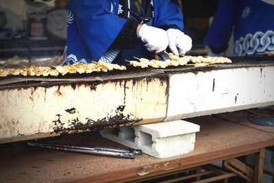 People working in workshop