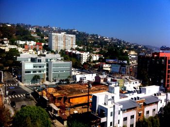 Cityscape with buildings in background