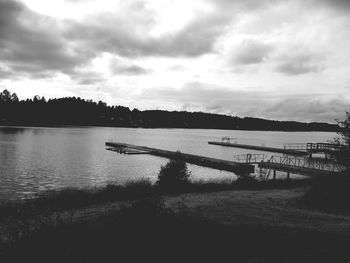 Scenic view of river against sky