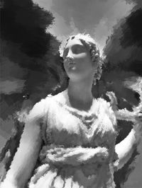 Portrait of woman in water