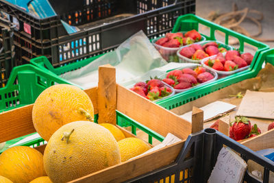 Fruits for sale in market