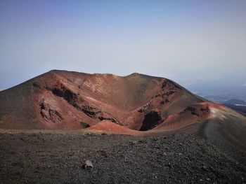 Scenic view of desert against clear sky