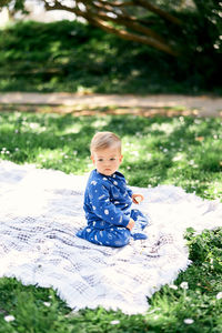 Portrait of cute baby boy