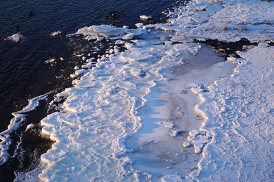 Full frame shot of water in winter