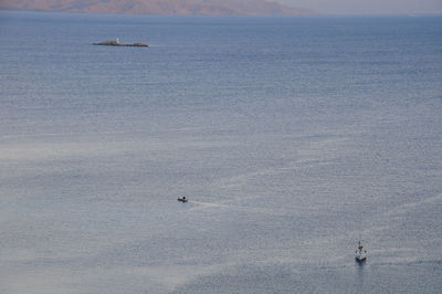 High angle view of sea against sky