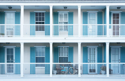 Full frame shot of blue building