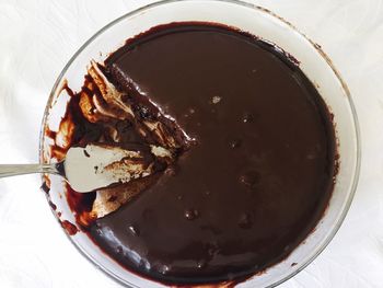 Close-up of food on table