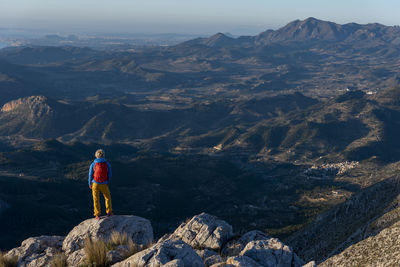 A woman hiking in the high country, costa blanca