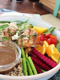 Close-up of salad served in bowl