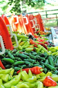 Vegetables for sale in market