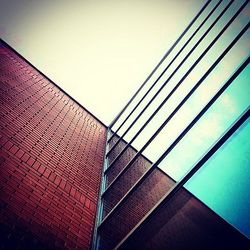 Low angle view of modern building against sky