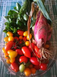 Close-up of fruits and vegetables