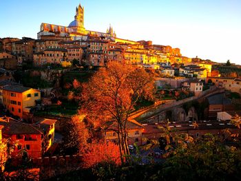 Italian city against clear sky