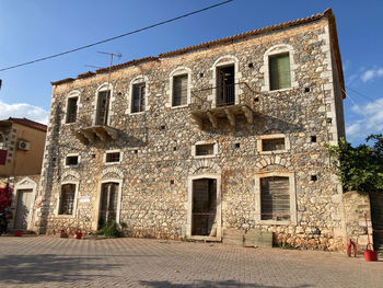 Low angle view of old building